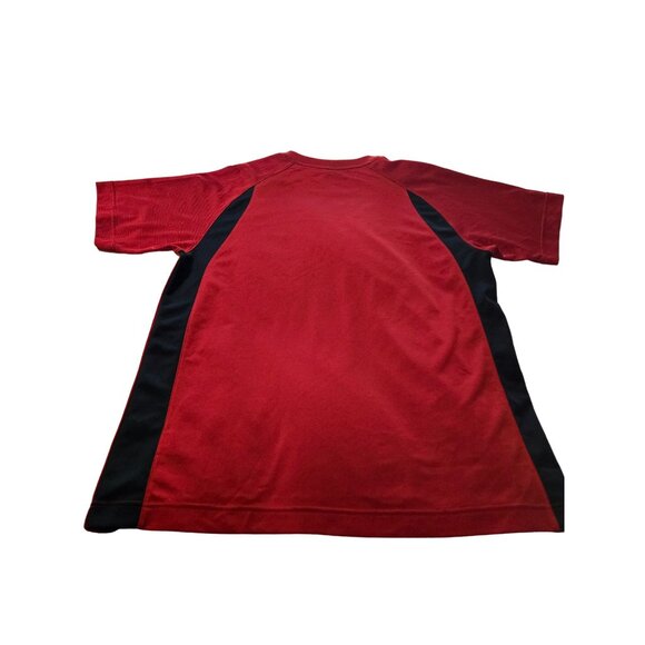 Red Nike Swoosh t shirt with Black Logo Graphics on front  XXL - Picture 3 of 3